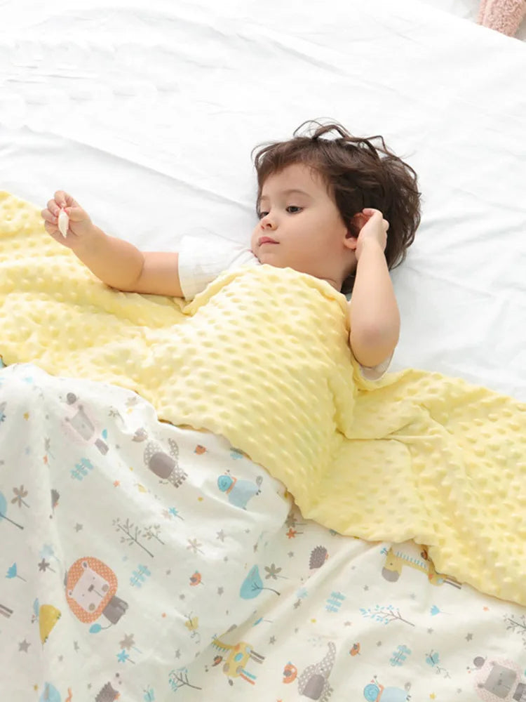 Newborn Baby Blanket Warm Double Layer Swaddle Wrap Thermal