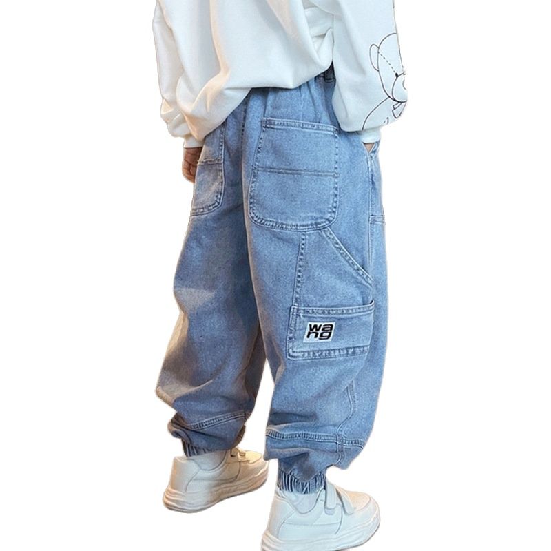 Luzu Kids Boys Cotton Teenage Loose Harem High Quality