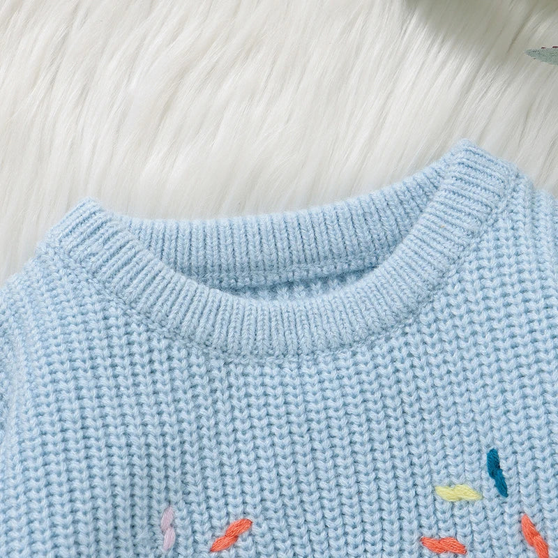 Samuel Fashion Embroidered Letters Sweater