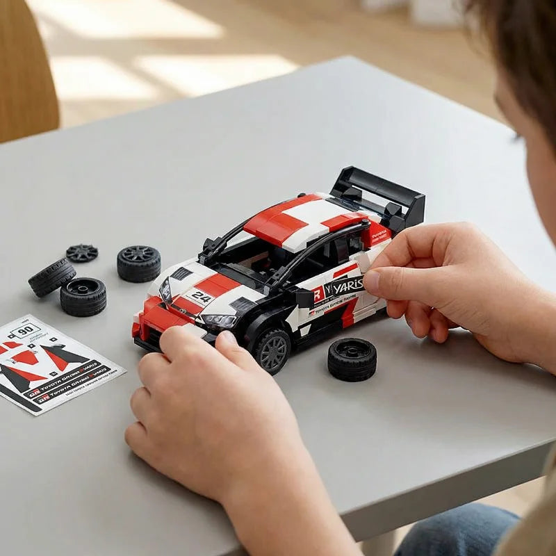 1:24 GR Yaris Rally1 Race Sport Car Building Blocks Champion Supercar Vehicle Brick Model Kit Adults DIY Gifts 324PCS
