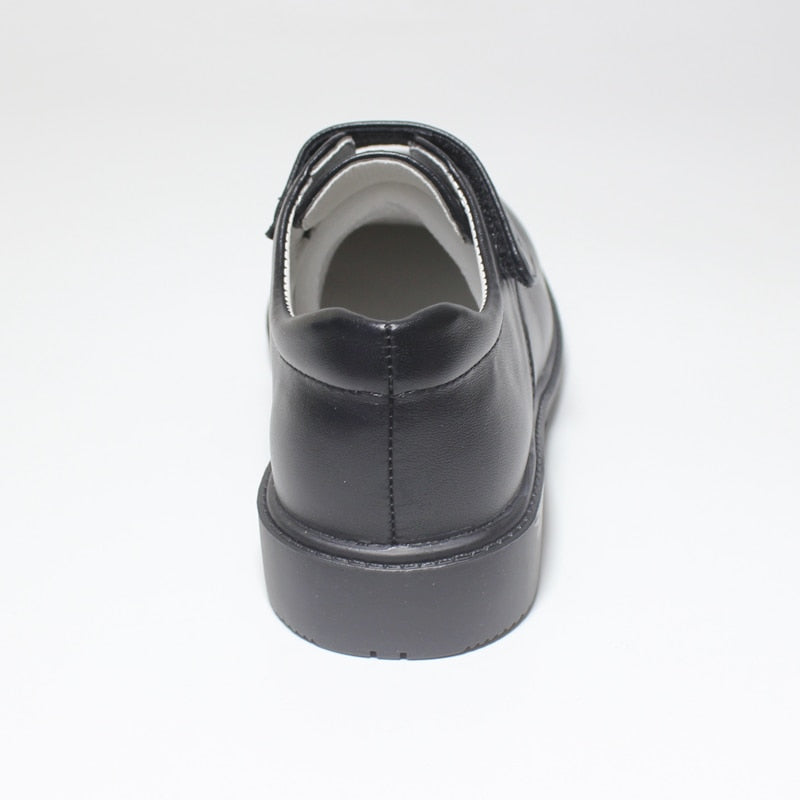 Kids For Boys Black PU Leather School Shoes Touch - GuGuTon