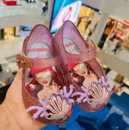 New Disney girls mermaid princess cute Sandals shoes non-slip soft bottom sports shoes for girl gift