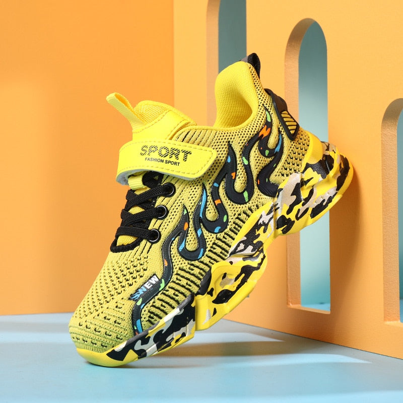 Breathable Mesh Sneakers Fashion Casual Running Kids Shoes Boys - GuGuTon