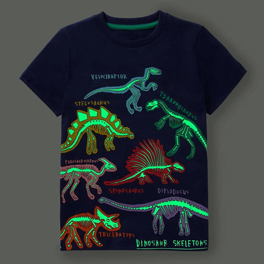 Justin Luminous Dinosaur Animal Cotton Casual Tops - GuGuTon baby store - Baby Fashion - Toddlers Outfits - Babies Outfits - Toddler Clothes - Kids Clothing - Newborn Clothes - Newborn Wear - Kids Wear - Trending Clothes - Trending Outfits - Fall Fashion - Winter Fashion - Girls Clothes - Boys Clothes - Babies Wear - Kids Accessories - KidsWear - Summer Clothes - Summer Fashion - Summer Trend - Falls Sweaters - Tops - Bottom - Jeans - Blouse - Dresses - Newborn Dresses - Toys