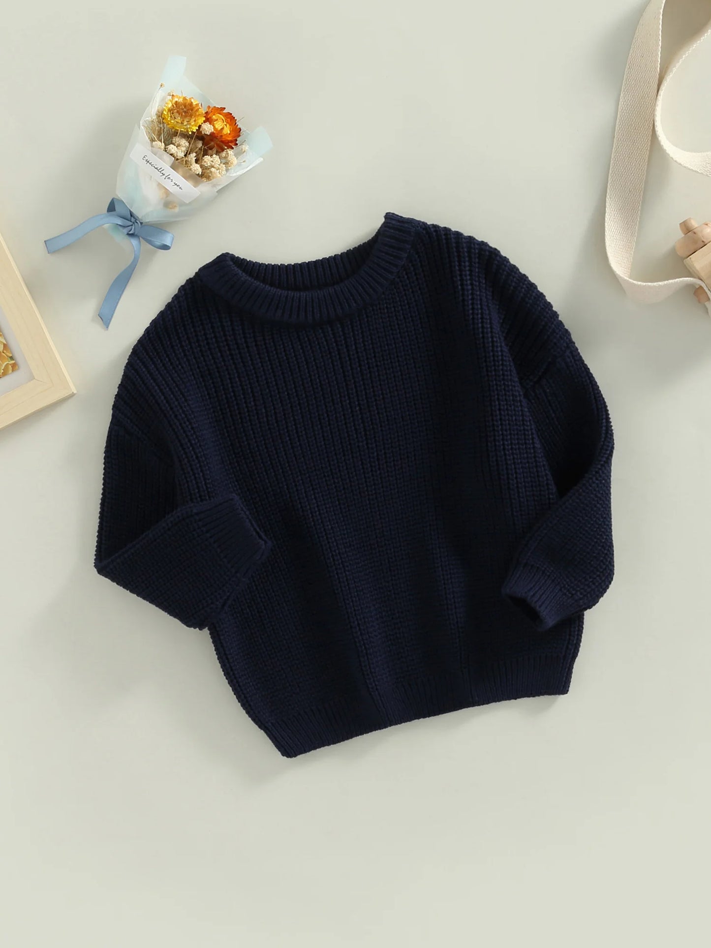 Fernando Solid Loose Knitted Pullover Sweater