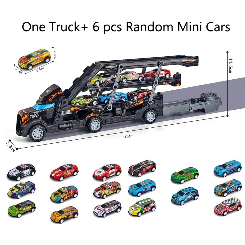 Large Kid Truck Deformation Transporter Car Toys Models