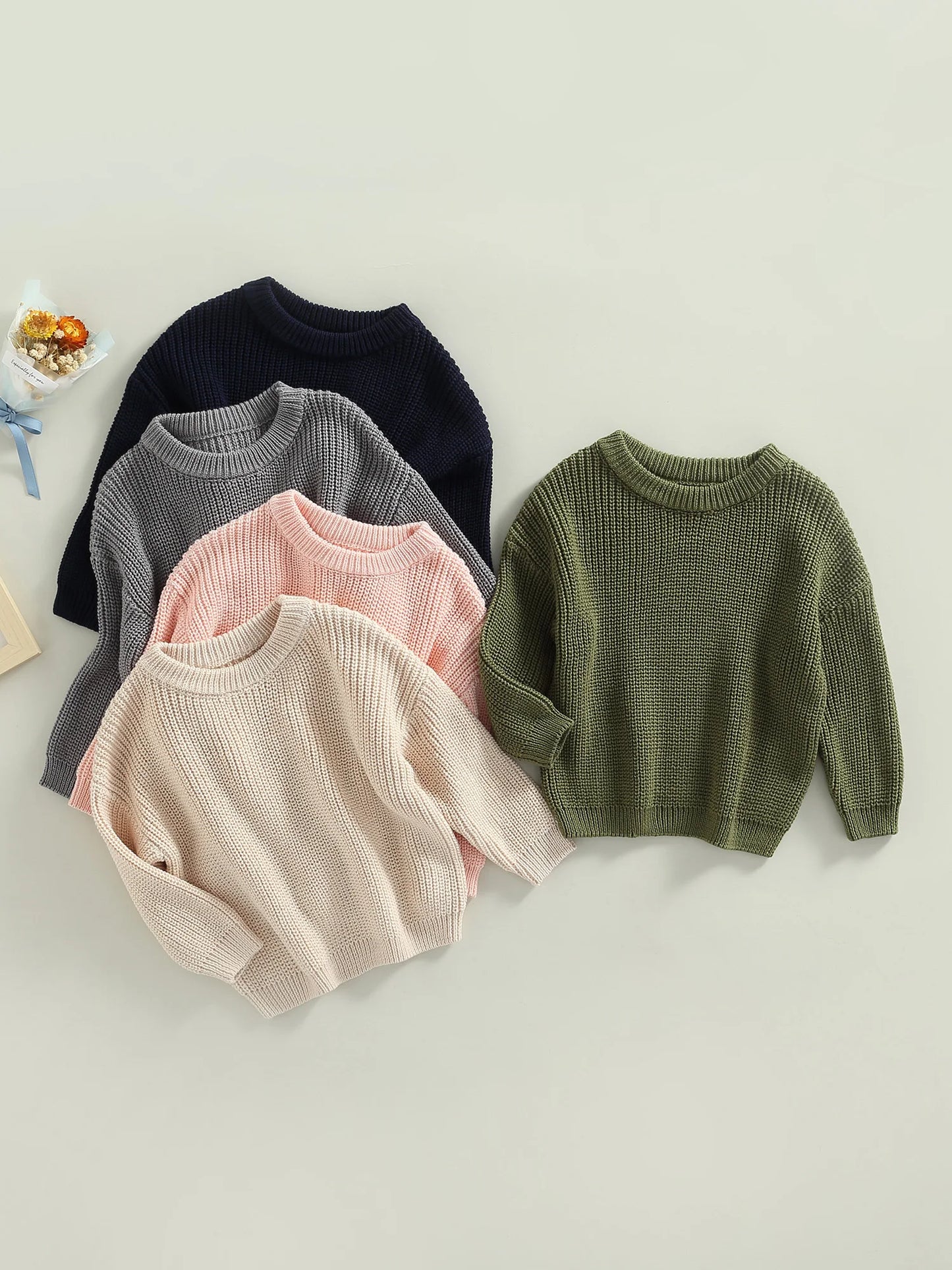 Fernando Solid Loose Knitted Pullover Sweater