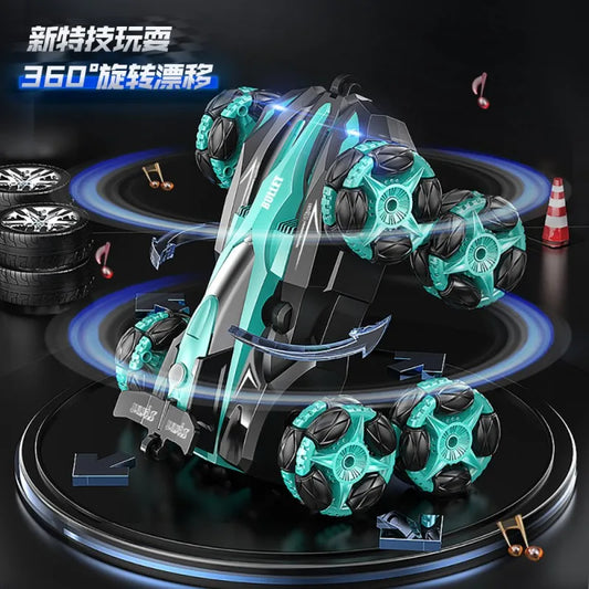 Eight-wheel swing arm drift stunt remote control car body feeling music