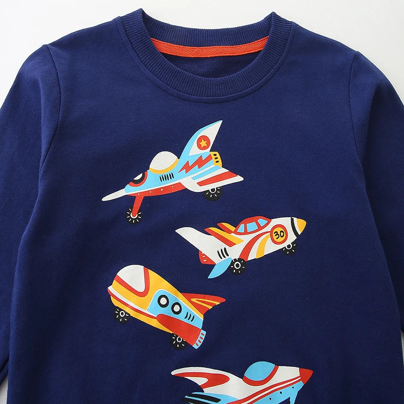 Santiago Spring Cartoon Airplane Sweaters