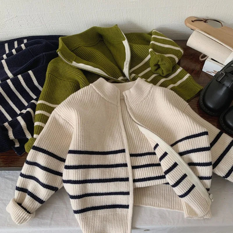 Juan Autumn New Kids Striped Sweater