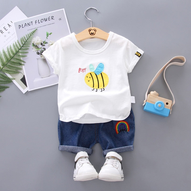 Kamila Children Fashion Clothing Baby Cartoon Two Piece Set - GuGuTon