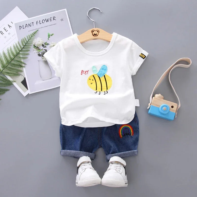 pedro Children Fashion Clothing Baby Cartoon Two Piece Set - GuGuTon baby store - Baby Fashion - Toddlers Outfits - Babies Outfits - Toddler Clothes - Kids Clothing - Newborn Clothes - Newborn Wear - Kids Wear - Trending Clothes - Trending Outfits - Fall Fashion - Winter Fashion - Girls Clothes - Boys Clothes - Babies Wear - Kids Accessories - KidsWear - Summer Clothes - Summer Fashion - Summer Trend - Falls Sweaters - Tops - Bottom - Jeans - Blouse - Dresses - Newborn Dresses - Toys