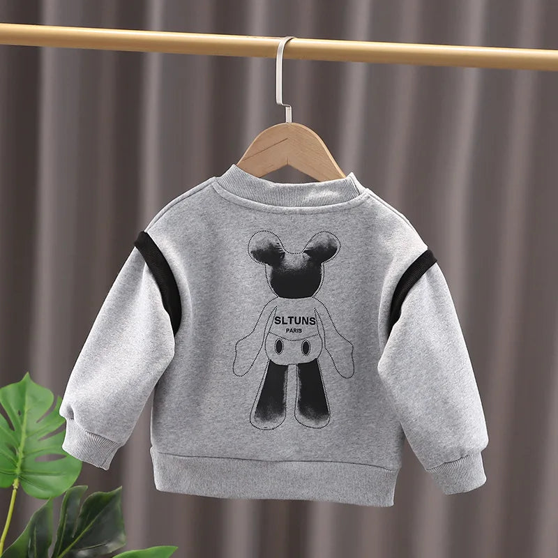 Cristina Bear Clothing Baby Girls Long Pullover Autumn Tops Clothes