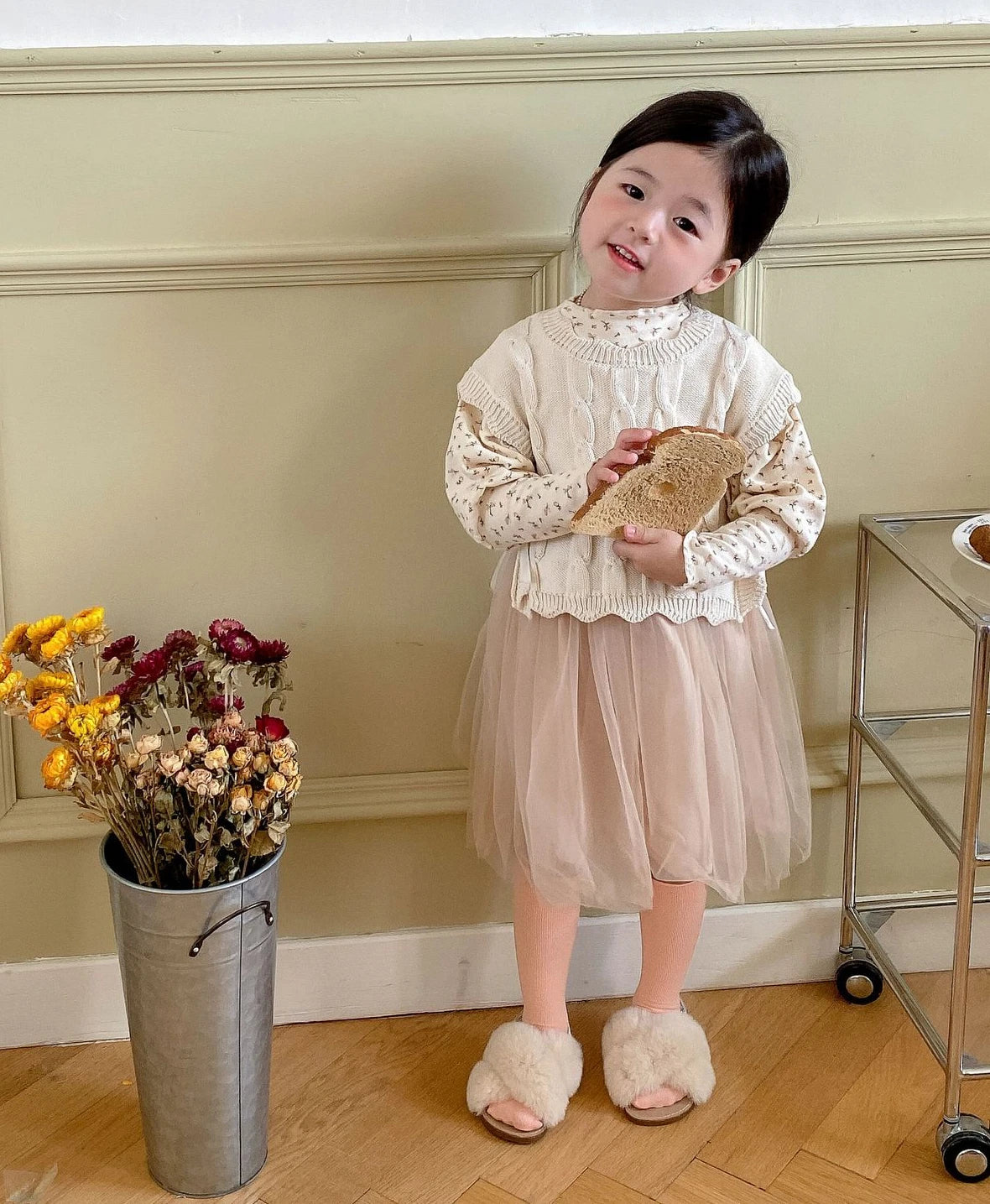 Isabella Knitting Childrens Clothing Autumn Winter Striped Simple