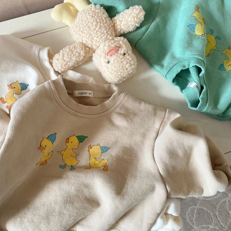 Santiago Infant Boys Cartoon Ducks Sweater