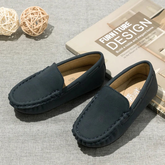 Spring Summer Kids Shoes Boy Girl Casual Shoes Breathable Brown Rubber Sole Shoes Moccasins