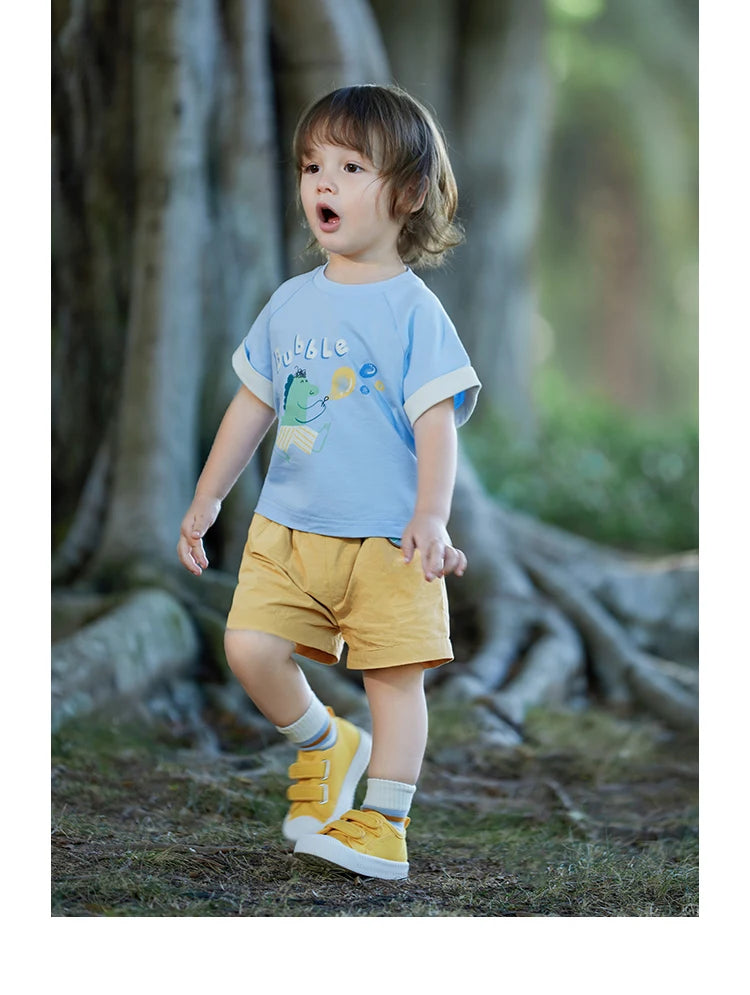 Charlie Cute Cartoon Print Casual Pro-skin Tops