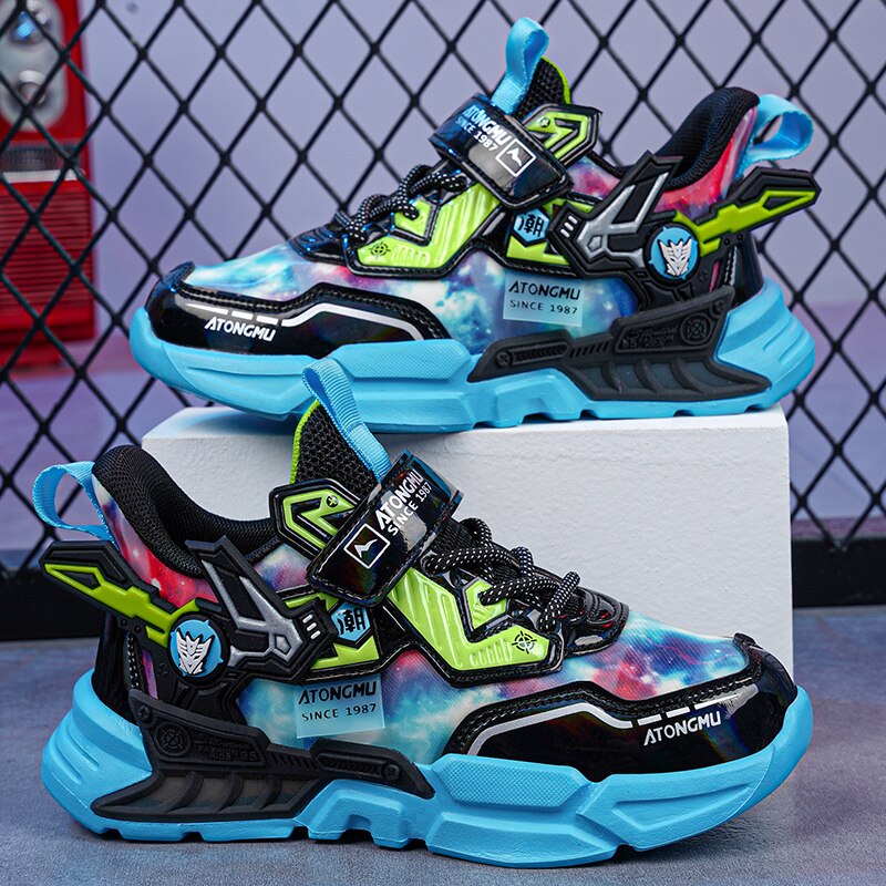 Kids Casual Shoes Boys 5-9y Children Tennis Fashion Cartoon Bling - GuGuTon