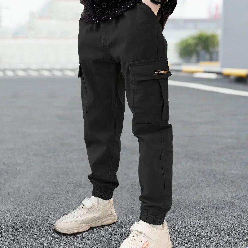 Pablo Boys Pants Letter Casual Long Style Trousers For Teenage Children