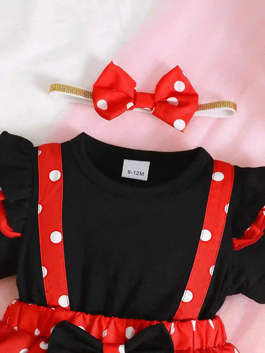 Jada Baby Girl Dress - Casual Dot Print Set 0-1 Year