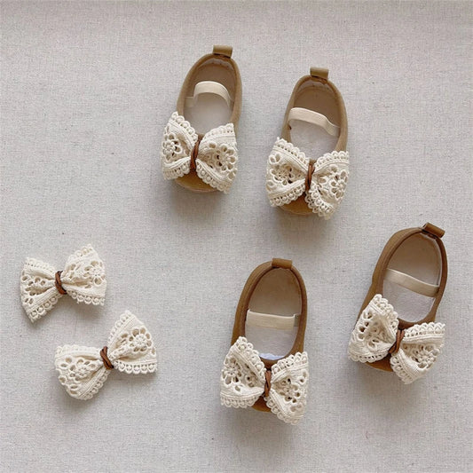 Baby Girls Shoes Autumn Winter Children Lace Bow Princess Shoes
