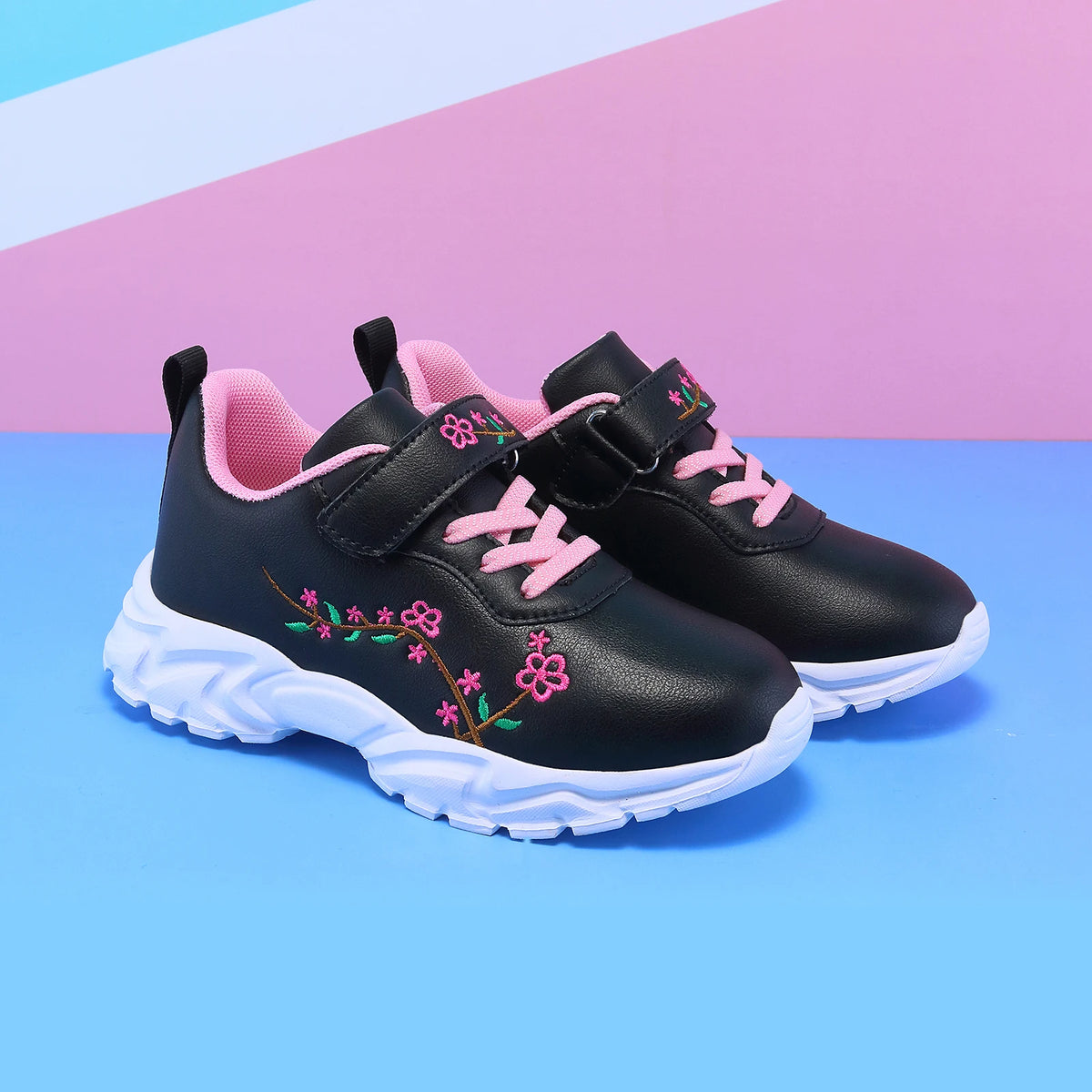 Girls' Fashionable Casual Sports Shoes, Children's Lightweight and Comfortable Running Shoes