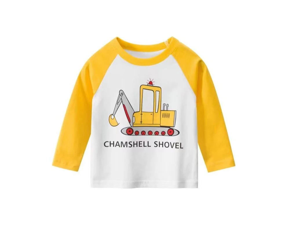 Liam Round Neck Cartoon Boy Long sleeved T-shirt