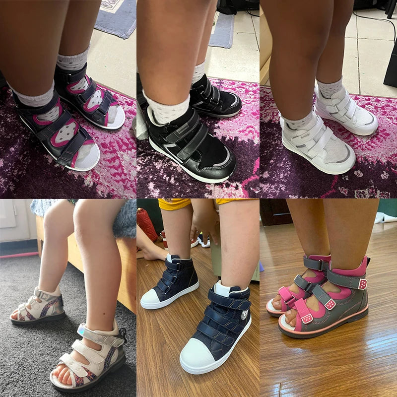 Princepard Orthopedic Kid Sneakers White Color Back to School Children's Shoes