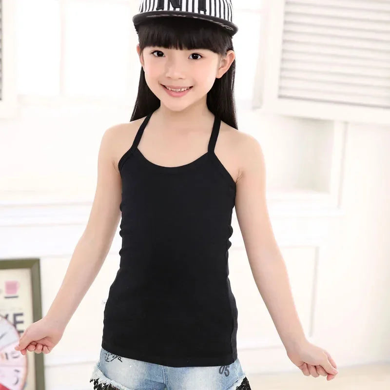 Laia T-shirts Children Summer Outfit Kid Girl Solid Clothes Cotton