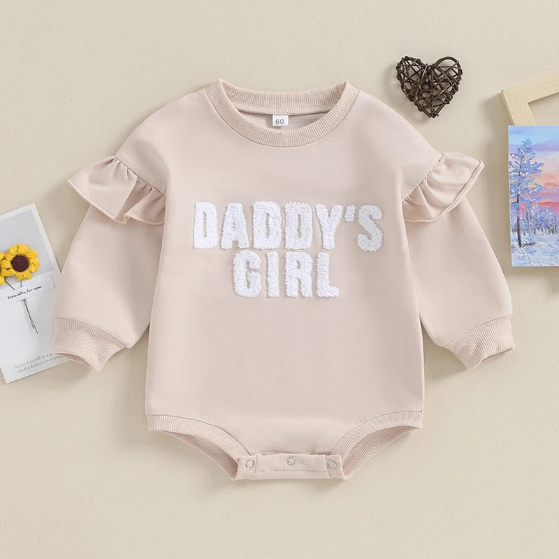 sofia Baby Girl Oversized Romper Long Sleeve Bubble Daddys