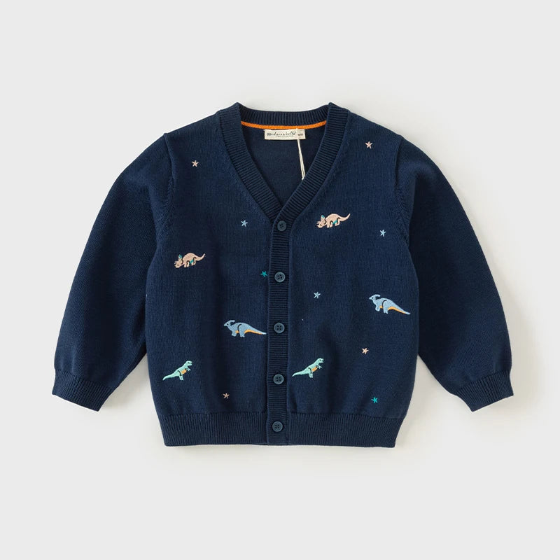 Dariel Navy Blue Outerwear Sweater