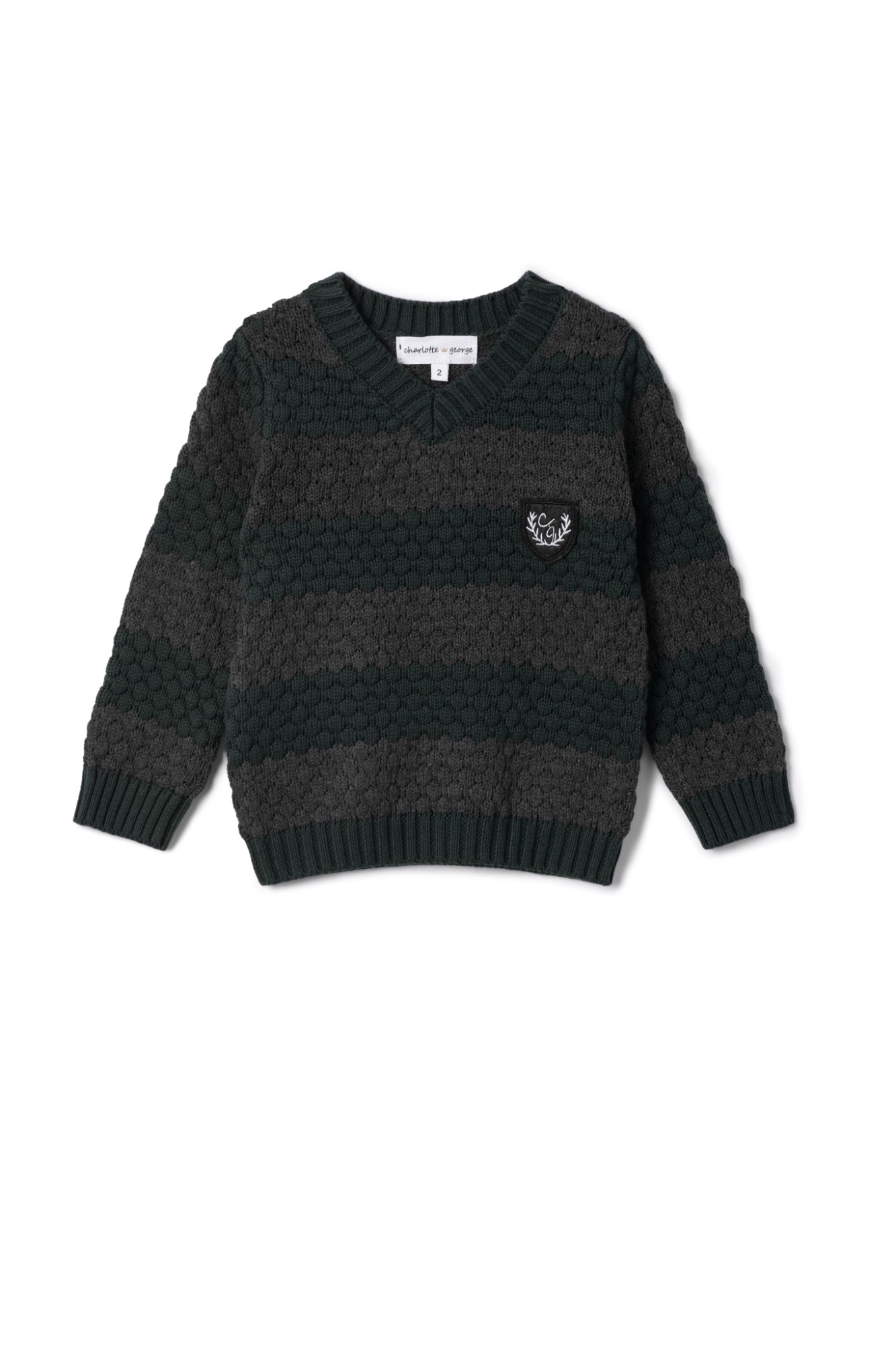 Carlos Striped Knit Vneck Sweater