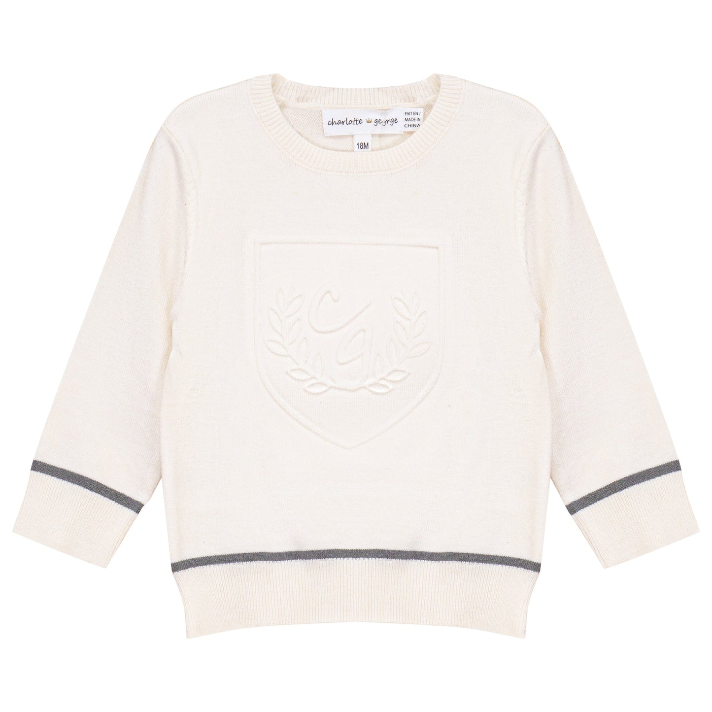 Danielle Embossed Crest Sweater