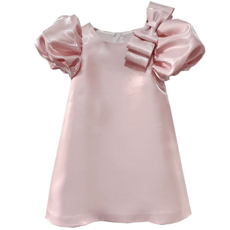 Zoe Girls' Fashionable Personality Bubble Sleeve Dress