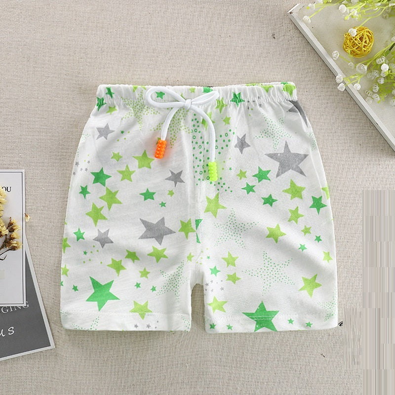 Asher Season New Children's Slub Cotton Casual Shorts