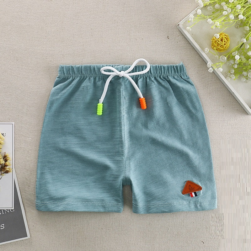 Asher Season New Children's Slub Cotton Casual Shorts