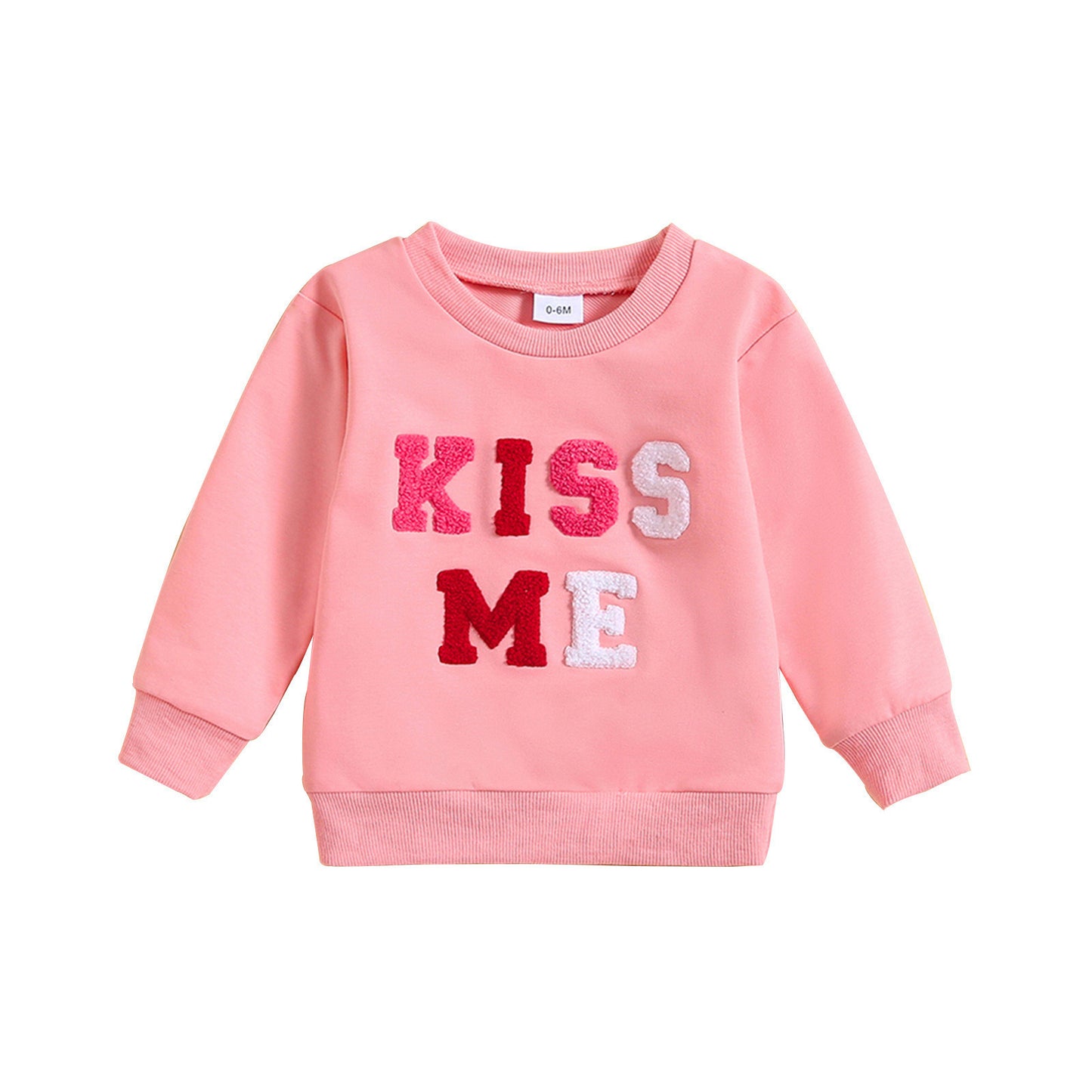 Lily Girls' Letter Towel Embroidered Sweater