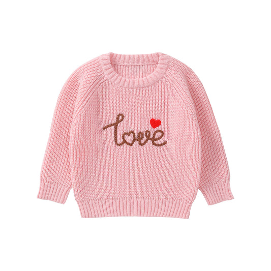 Layla Infant Knitted Pullovers Alphabet Embroidery Warm Sweater - GuGuTon baby store - Baby Fashion - Toddlers Outfits - Babies Outfits - Toddler Clothes - Kids Clothing - Newborn Clothes - Newborn Wear - Kids Wear - Trending Clothes - Trending Outfits - Fall Fashion - Winter Fashion - Girls Clothes - Boys Clothes - Babies Wear - Kids Accessories - KidsWear - Summer Clothes - Summer Fashion - Summer Trend - Falls Sweaters - Tops - Bottom - Jeans - Blouse - Dresses - Newborn Dresses - Toys