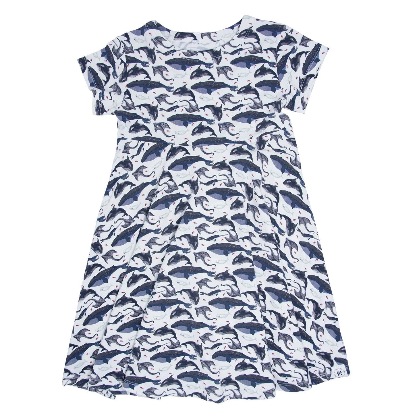 Claudia Deep Sea Creatures Whale Cap Sleeve Swirly Girl