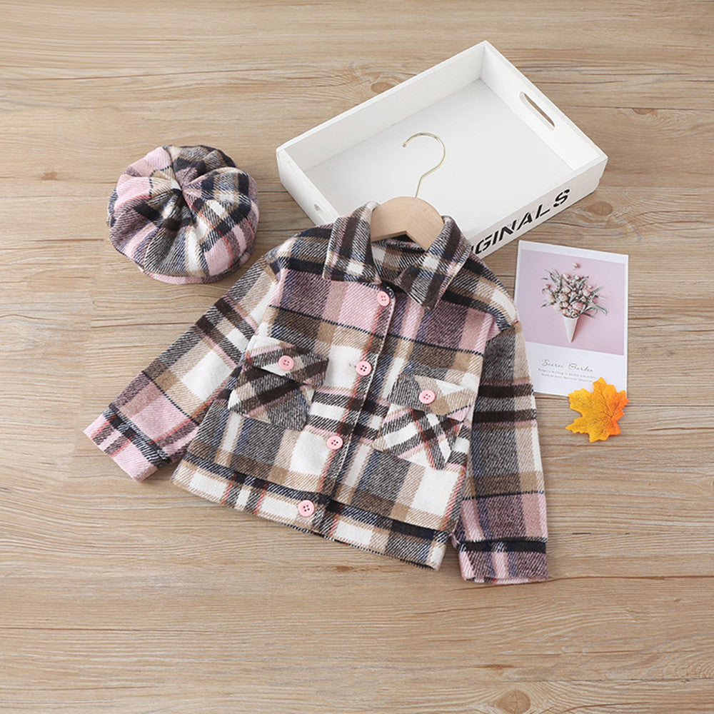 Yanisa Girls jacket Fashion Small Plaid Fashion