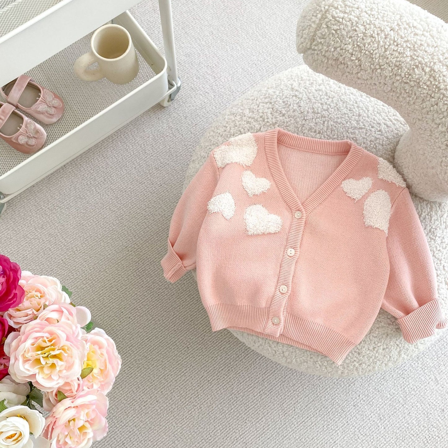 Aiden Sweater Baby Coat Love Embroidered Sweater