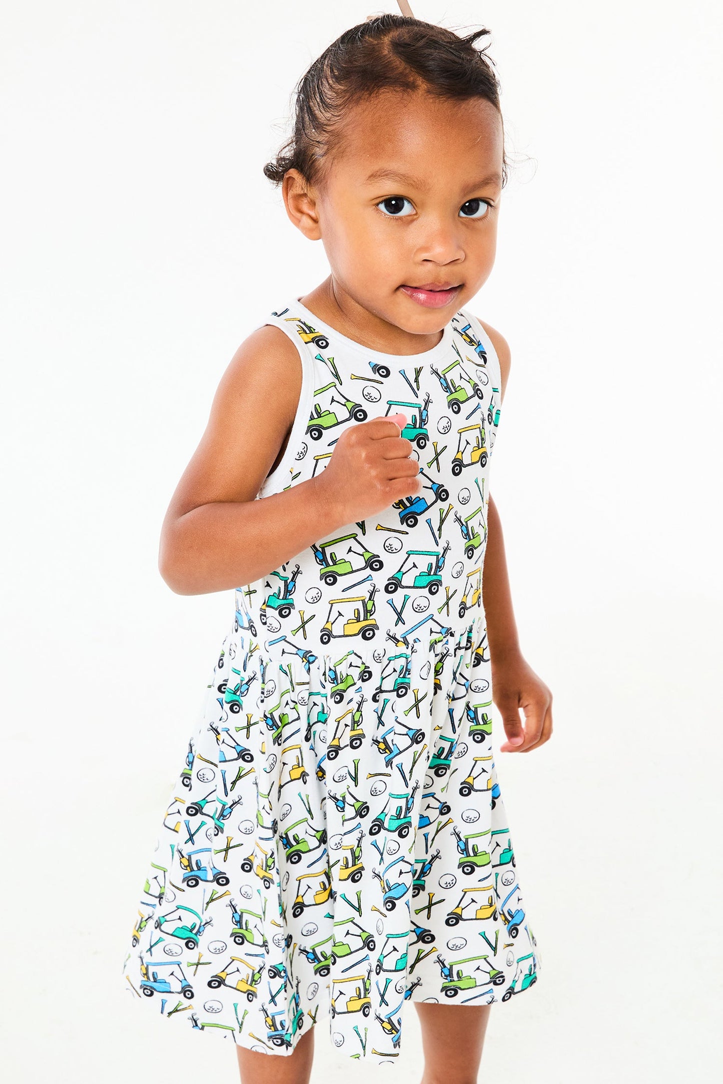 Hudson Stretchy Sleeveless Twirl Dress - Golf