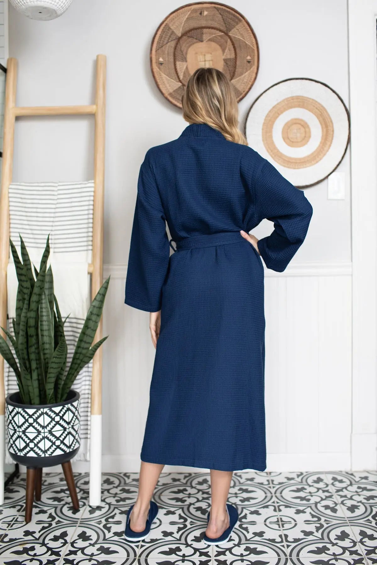 Clement Waffle Robe Womens – Lightweight, Quick-Dry Spa Comfort