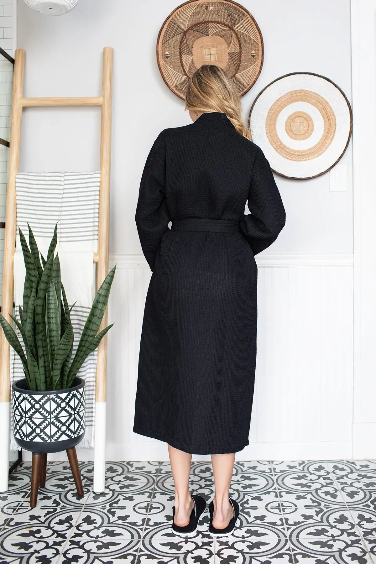 Clement Waffle Robe Womens – Lightweight, Quick-Dry Spa Comfort