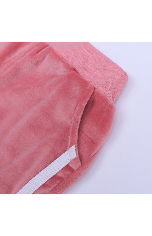 Eloy Hooded Side Strip Gold Velvet Sets