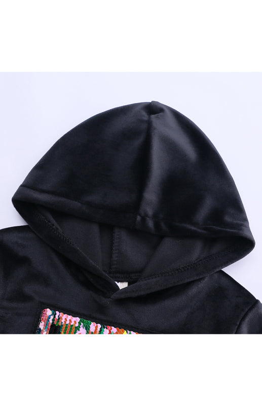 Elleen Spelling Hooded Gold Velvet Sets