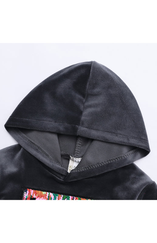Elleen Spelling Hooded Gold Velvet Sets