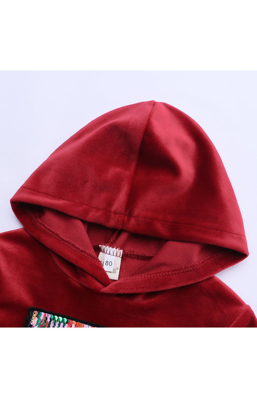 Elleen Spelling Hooded Gold Velvet Sets