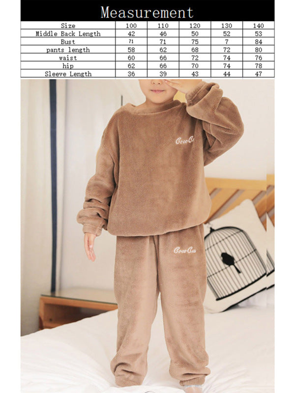 Karla Embroidered Coral Fleece Set