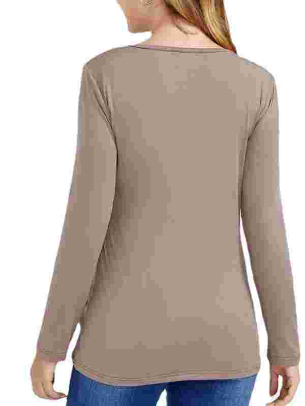 Smiline Long Sleeve V-neck Nursing Maternity Tops